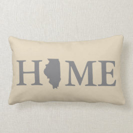 Almofada Lombar Cinza & creme de Illinois do estado de origem