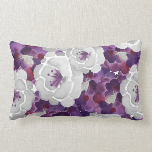 Almofada Lombar Cinza de Prata Roxo travesseiro de acentos de aqua