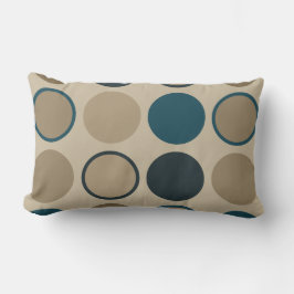 Almofada Lombar Círculos Teais e Toucáveis