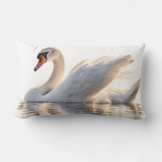 Almofada Lombar Cisne Dourado na Água