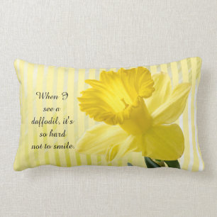 Almofada Lombar Citação da imagem de Daffodil Primavera amarelo
