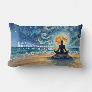 Almofada Lombar Citações de Ioga Meditação Céu Noturno Estrelado L