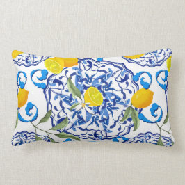 Almofada Lombar Citrinos de Verão,boho,bohemiano,floral mediterrân