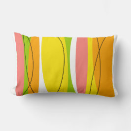 Almofada Lombar Citrus Stripe verde-dorso