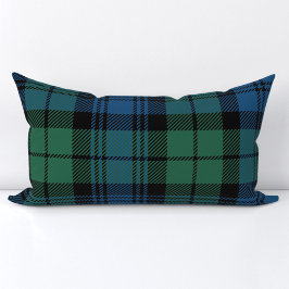 Almofada Lombar Clan Campbell Xadrez Tartan Green Blue Check