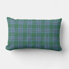 Almofada Lombar Clan Irvine Tartan Light Blue and Green Xadrez