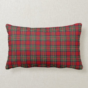 Almofada Lombar Clan Stewart Xadrez Vermelho Verde Azul Check Tart