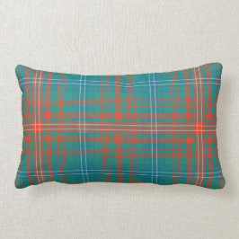 Almofada Lombar Clan Wilson Xadrez Turquoise Orange Check Tartan