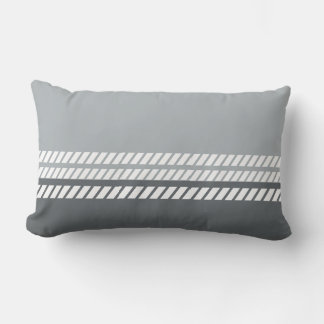 Almofada Lombar Classic Dove Grey & Dark Grey with Stripes 