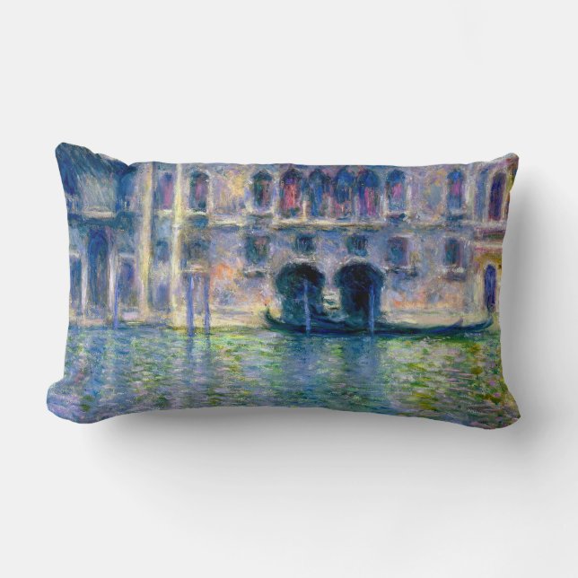 Almofada Lombar Claude Monet Palazzo da Mula em Veneza (Frente)