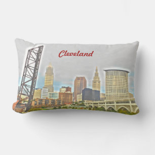 Almofada Lombar Cleveland, Travesseiro do rio Ohio PhotoPaint