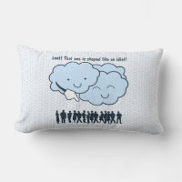 Cloud Mocks Human Shapes Engraçado Cartoon