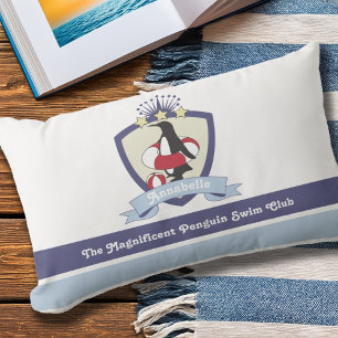 Almofada Lombar Clube de Nadação Crest Penguin Kids no exterior