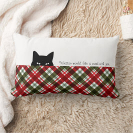 Almofada Lombar Cobertura Xadrez Royal Stewart Gata Furtiva 