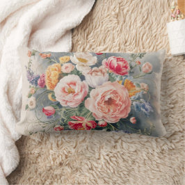 Almofada Lombar Cobrir de Elegância Floral Belga