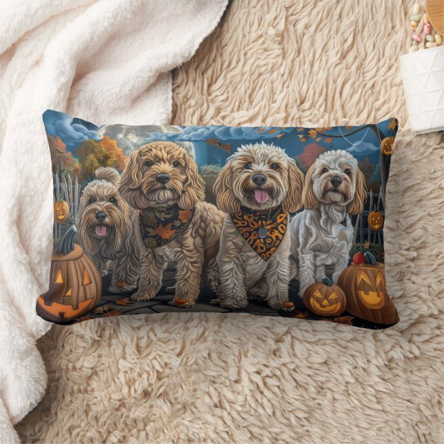 Almofada Lombar Cockapoo Halloween Assustador (Cobertor)