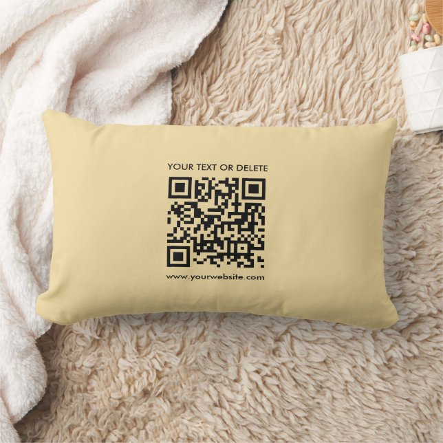 Almofada Lombar Código QR de Modelo Simples Elegante Moderno Perso (Cobertor)