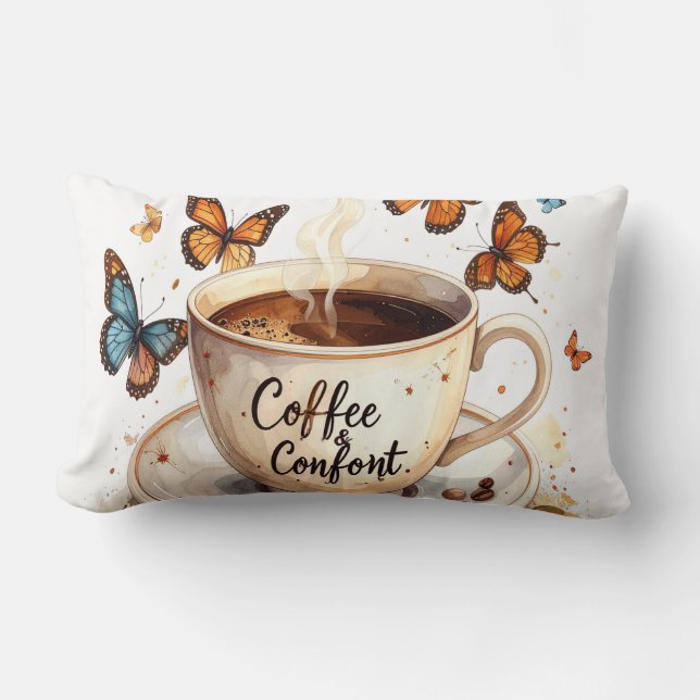 Almofada Lombar Coffee & Comfort Peaceful Butterfly Pillow (Frente)