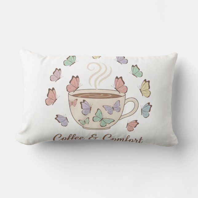 Almofada Lombar Coffee & Comfort Peaceful Butterfly Pillow (Frente)