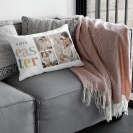 Almofada Lombar Colagem De Foto E Páscoa Colorida | Presente de fé