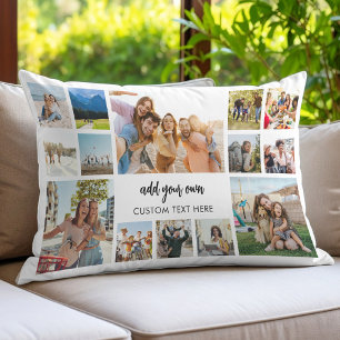 Almofada Lombar Colagem de Fotos Moderna Personalizada 14