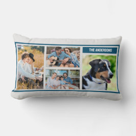 Almofada Lombar Colagem de Fotos Personalizada da Família 4 Simple