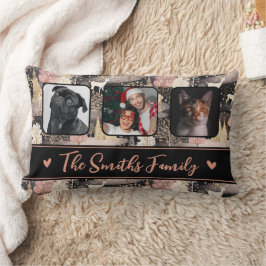 Almofada Lombar Colagem de Fotos Personalizada no Natal Moderno