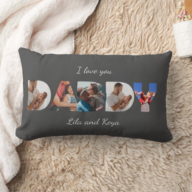 Almofada Lombar Colagem de Fotos Personalizadas Moderna Simples co (Cobertor)