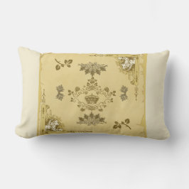 Almofada Lombar Colagem Vintage Retro com rendas e flores