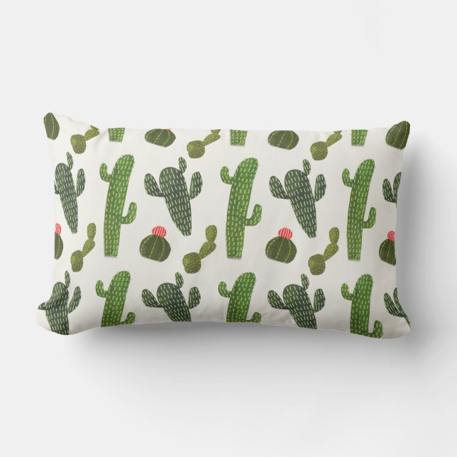 Almofada Lombar Coleção Llamarama | Cute Cactus (Frente)