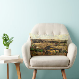 Almofada Lombar Colheita em Provence Montmajour por Vincent van Go
