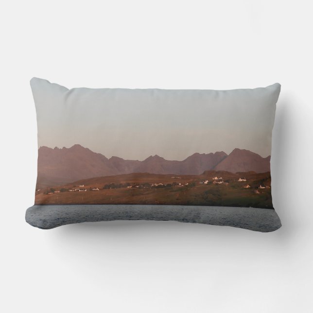 Almofada Lombar Colinas de Cuillin Reversíveis em Red Sunset Skye (Frente)