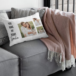 Almofada Lombar Collage Casal Foto e citação romântica