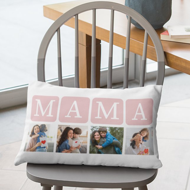 Almofada Lombar Collage of Photos of children, Gift for Mom (Criador carregado)