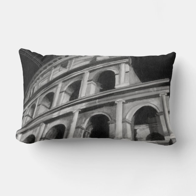 Almofada Lombar Colo Romano com Desenhos Arquitetônicos (Frente)