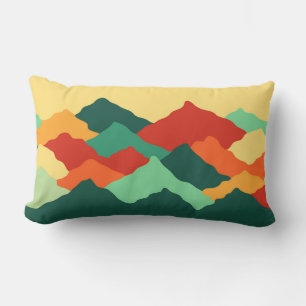 Almofada Lombar Coloração africana Montanhas Abstrato de Arte Natu