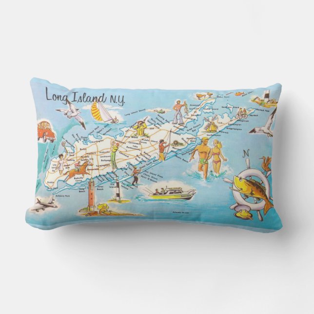 Almofada Lombar Colorido Long Island NY  (Frente)