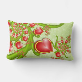 Almofada Lombar Com muito amor Corações Amarelos Vermelhos Arte Fr