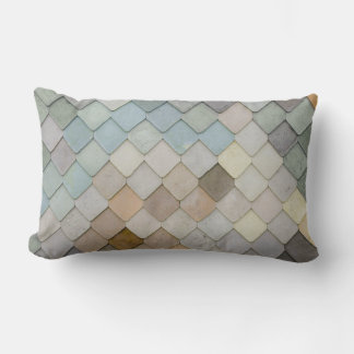 Almofada Lombar com Padrão de Diamante Pastel