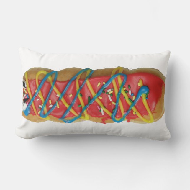 Almofada Lombar Comida de Invólucro de Rosquinha de Bismark (Frente)