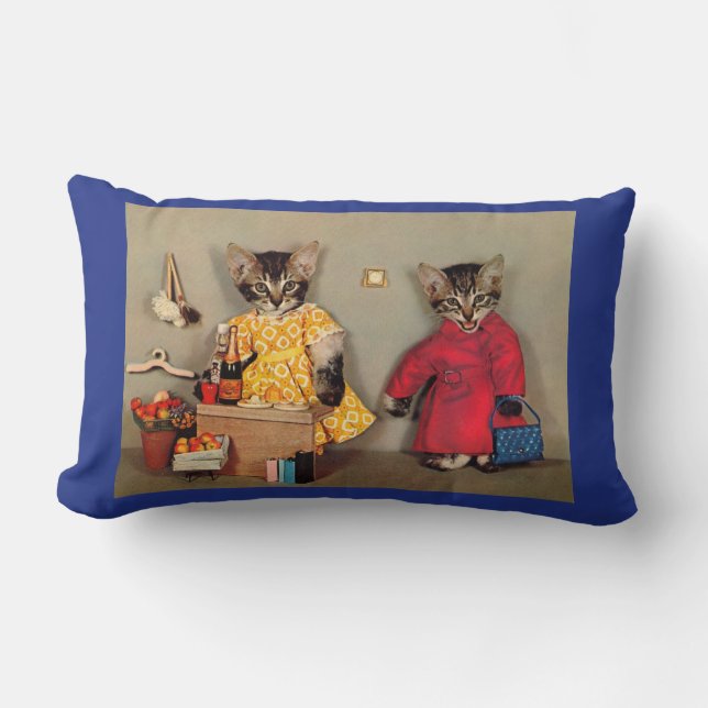 Almofada Lombar comprando mesa de gatinho e caixa de couve (Frente)