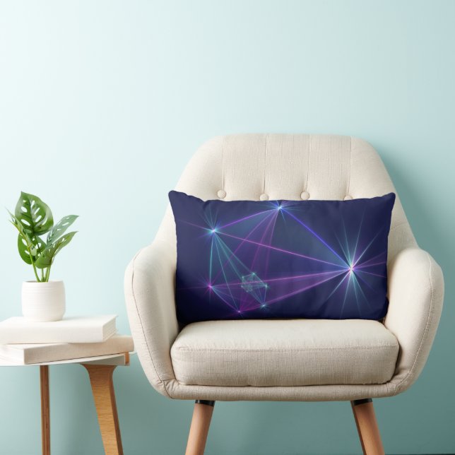 Almofada Lombar Constelação, Arte Fractal Fantasia Abstrata (Cadeira)
