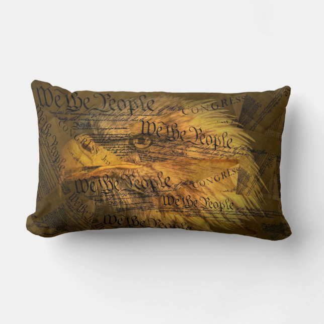 Almofada Lombar Constituição Americana Bald Eagle (Frente)