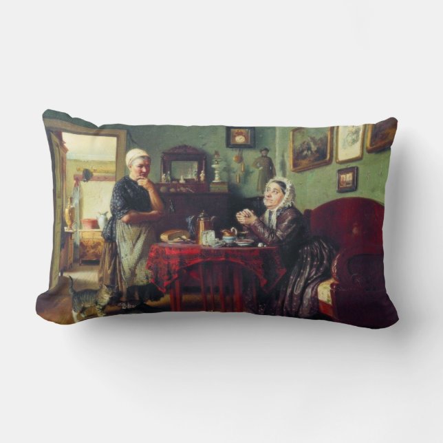 Almofada Lombar Conversação das Famílias (por Konstantin Makovsky) (Frente)