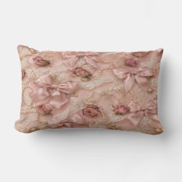 Almofada Lombar Coquette Lace & Pearls Pillow