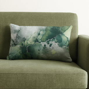 Almofada Lombar Cor da Água da Cinza Verde Moderna