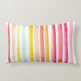 Almofada Lombar Cor de água listrada colorida de verão