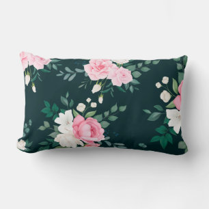 Almofada Lombar cor-de-rosa, branco, verde preto