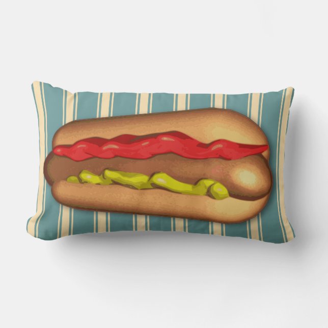 Almofada Lombar Cor Personalizada do Hotdog Jumbo (Frente)