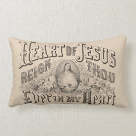 Almofada Lombar Coração de Jesus Religioso Vintage Católico